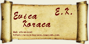Evica Koraca vizit kartica